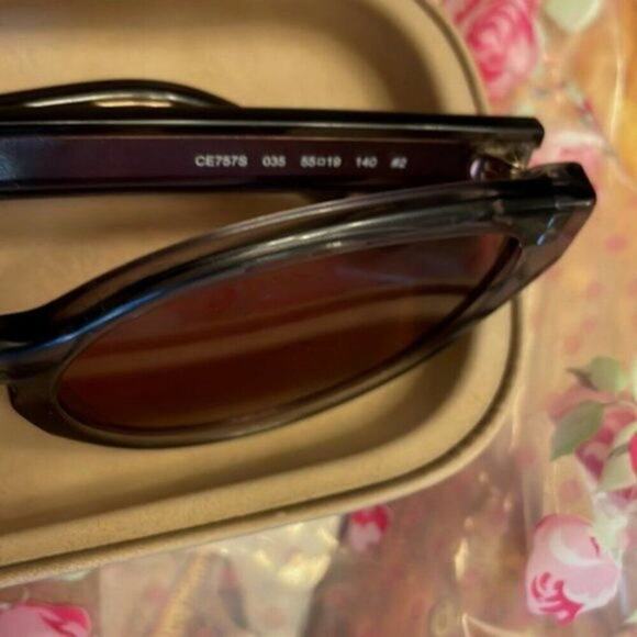 Chloe Willow 55 mm Cat Eye Sunglasses Black with purple lenses - Picture 7 of 10